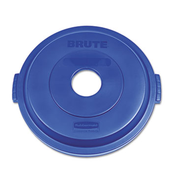 LID F/BRUTE ROUND BLUE FOR 32GAL CONTAINER WITH CENTER